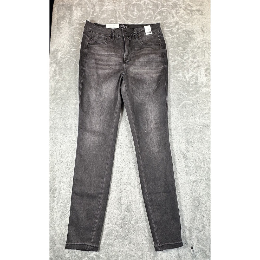 Judy Blue Womens Skinny Fit Jeans 9/29 Black Charcoal Wash Stretch Classic Chic